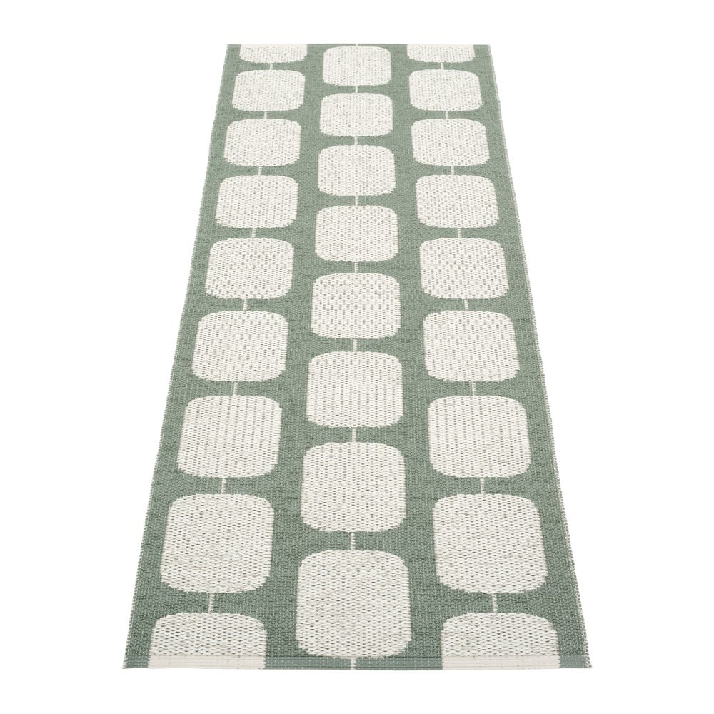 Zöld-krémszínű kültéri-beltéri futószőnyeg 70x200 cm Sten Army – Pappelina