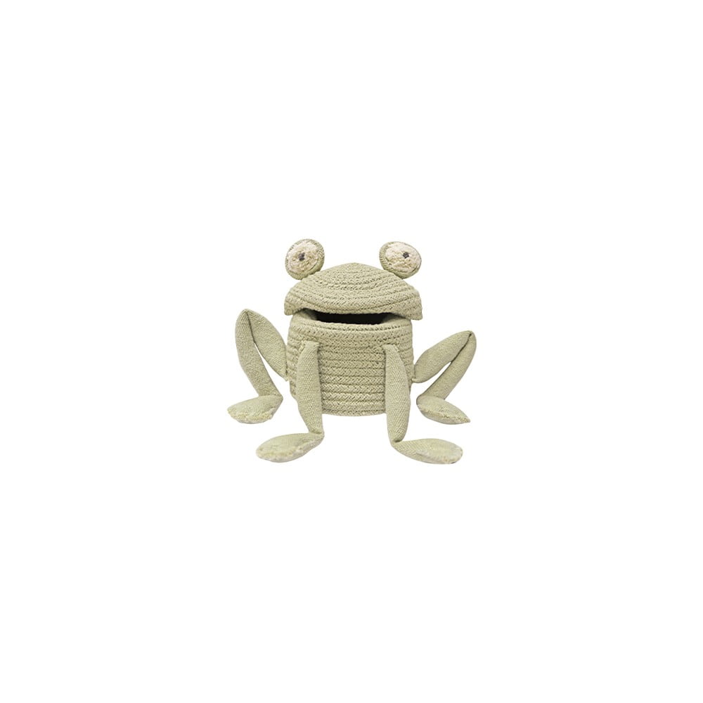 Zöld textil játéktároló kosár ø 15x15 cm Mini Fred the Frog – Lorena Canals