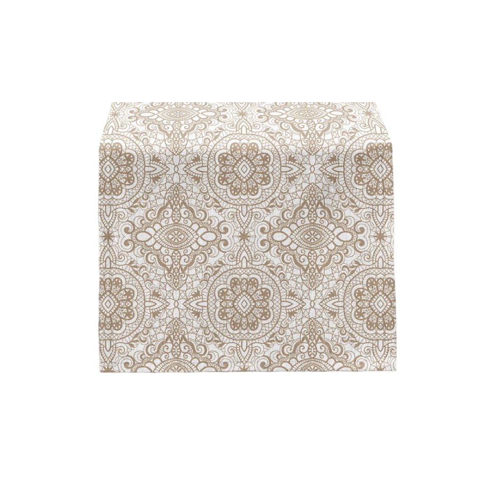 Asztali futó 40x130 cm Beige Mandala – Mila Home