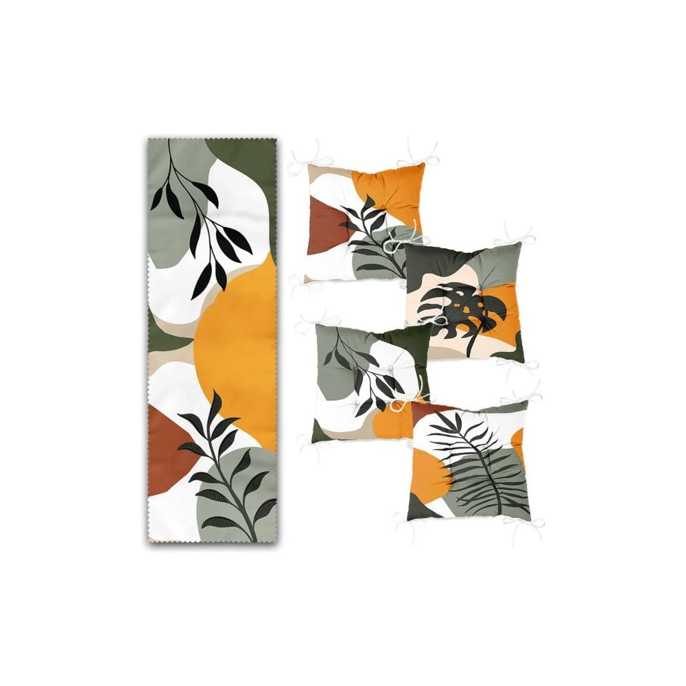 Asztali futó és székpárna szett 5 db-os Illustrated Autumn – Mila Home