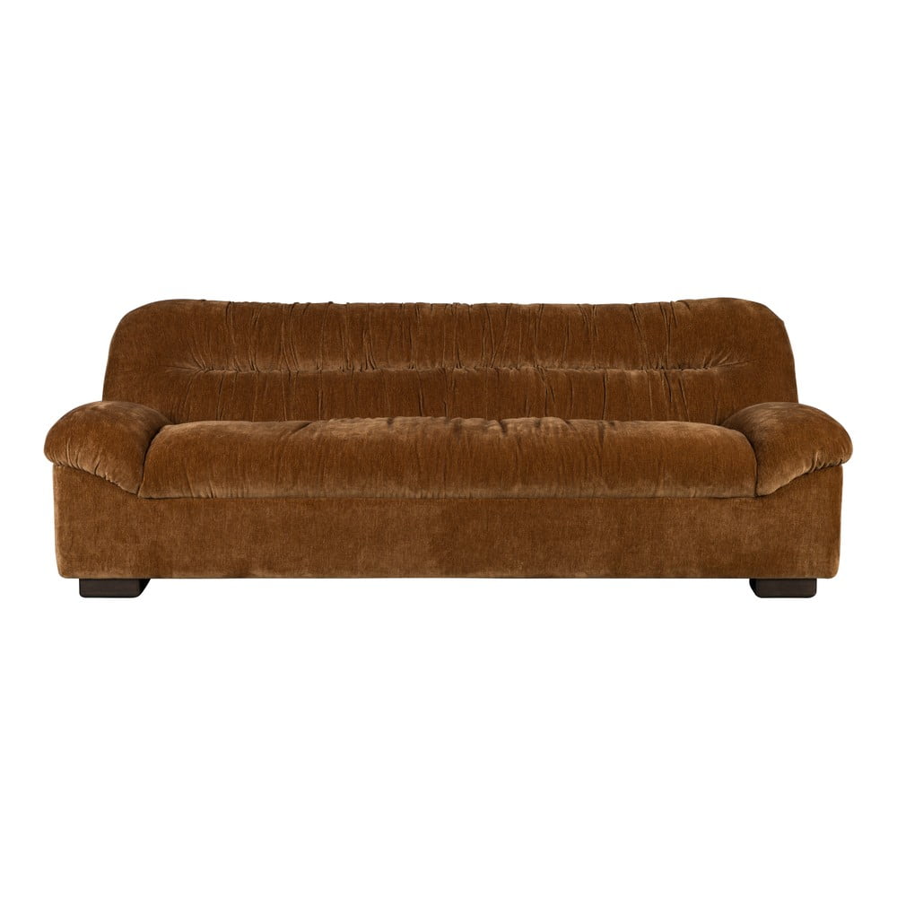 Barna bársony kanapé 214 cm Douglas – Dutchbone