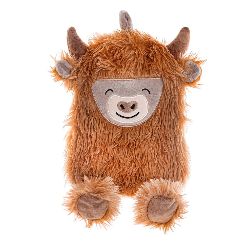 Barna mikroplüss melegvizes palack 700 ml Highland Cow – Sass & Belle