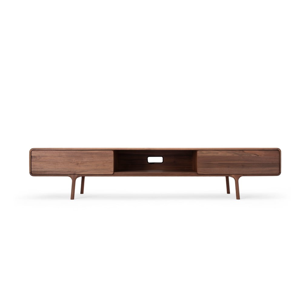 Barna tölgyfa TV-állvány 220x45x45 cm Fawn – Gazzda