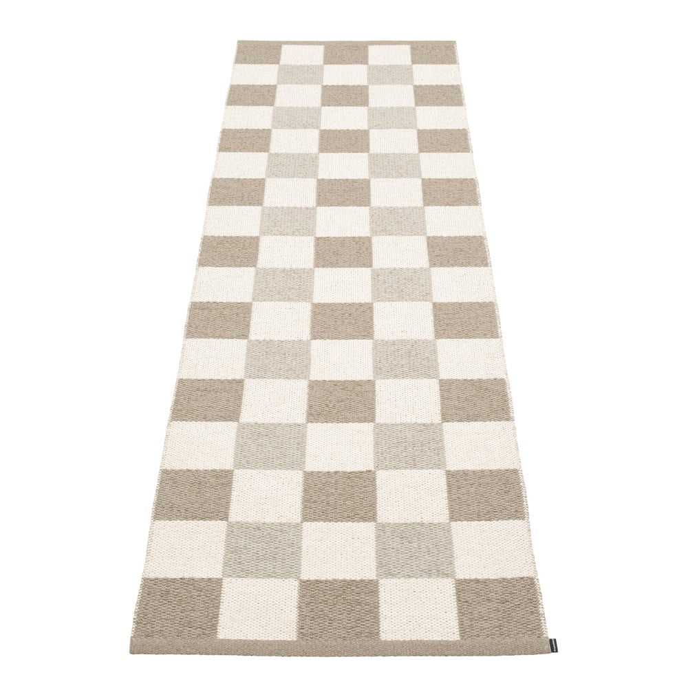 Bézs-krémszínű kültéri-beltéri futószőnyeg 70x240 cm Pix Dark Linen – Pappelina