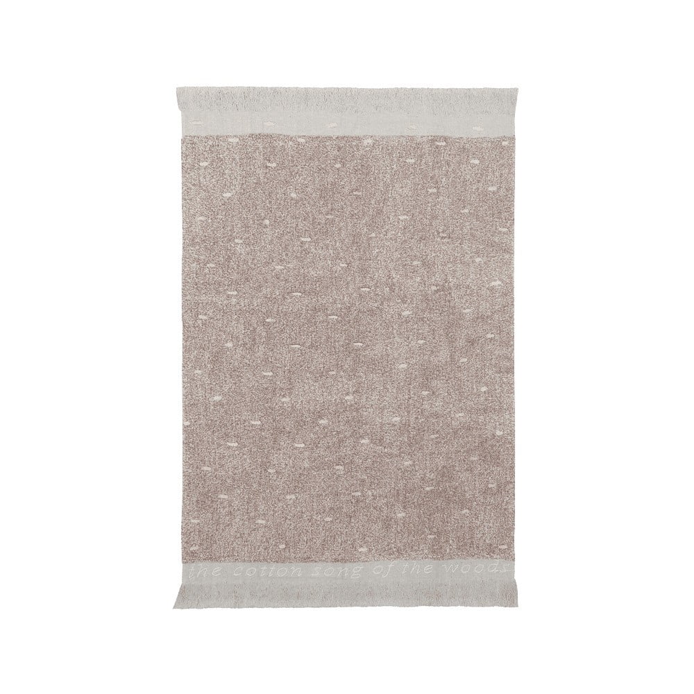 Bézs mosható kézi szövésű pamut szőnyeg 140x200 cm Woods Symphony Linen – Lorena Canals