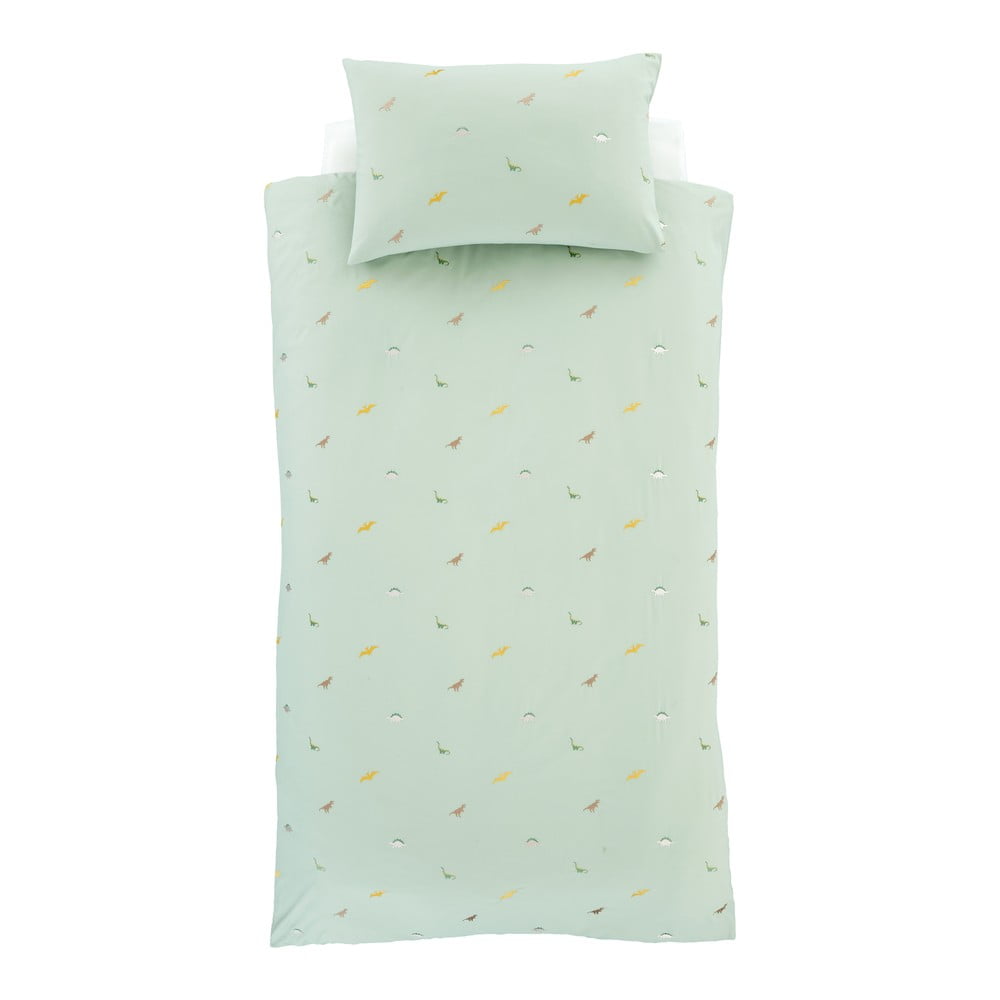 Egyszemélyes gyerek ágyneműhuzat 135x200 cm Embroidered Dinosaur – Catherine Lansfield