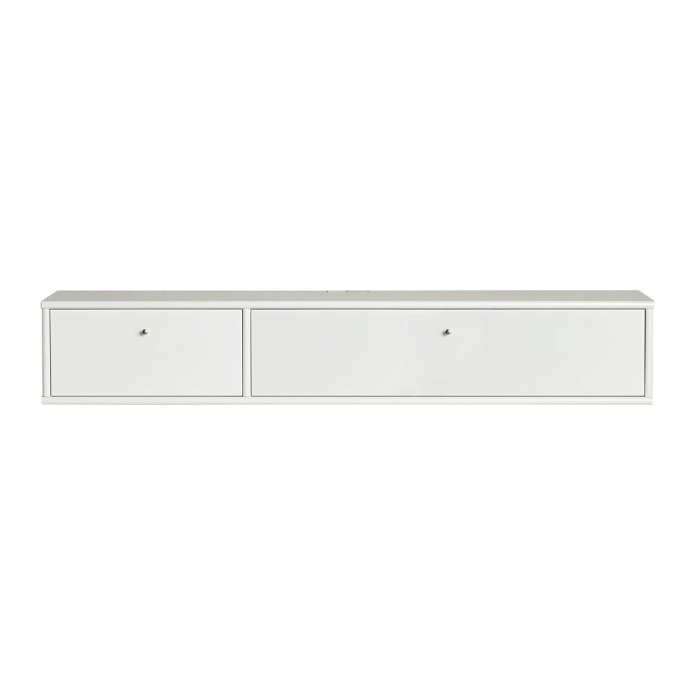 Fehér TV-állvány 136x22 cm Mistral – Hammel Furniture