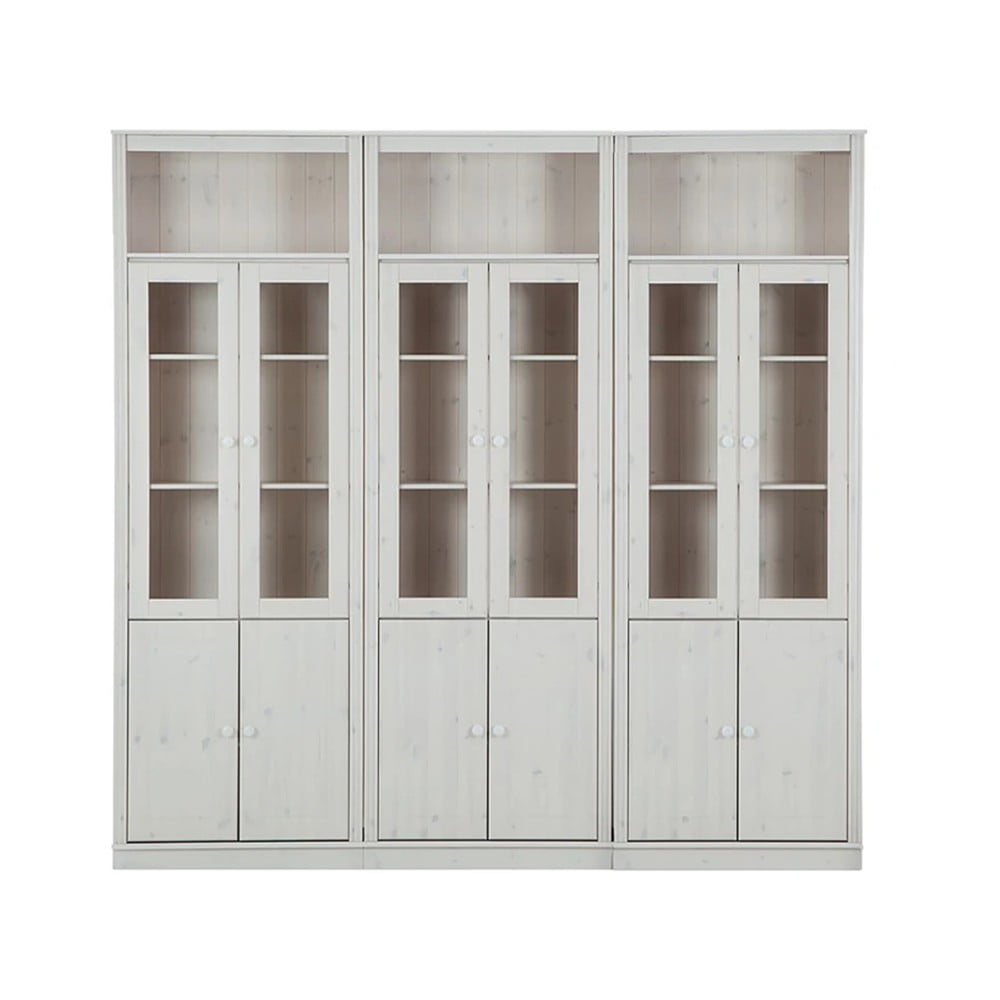 Fehér borovi fenyő tálalószekrény 518x223 cm Anita – Støraa
