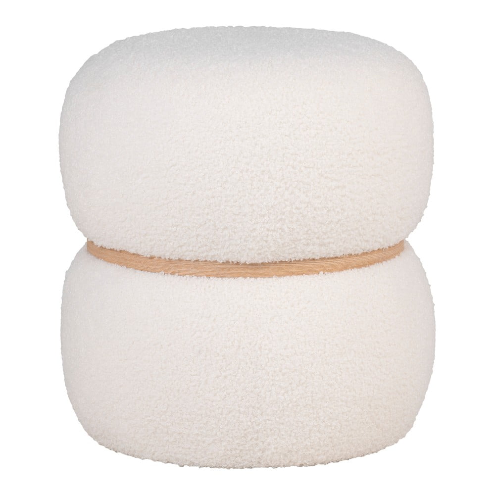 Fehér buklé puff Milford – House Nordic