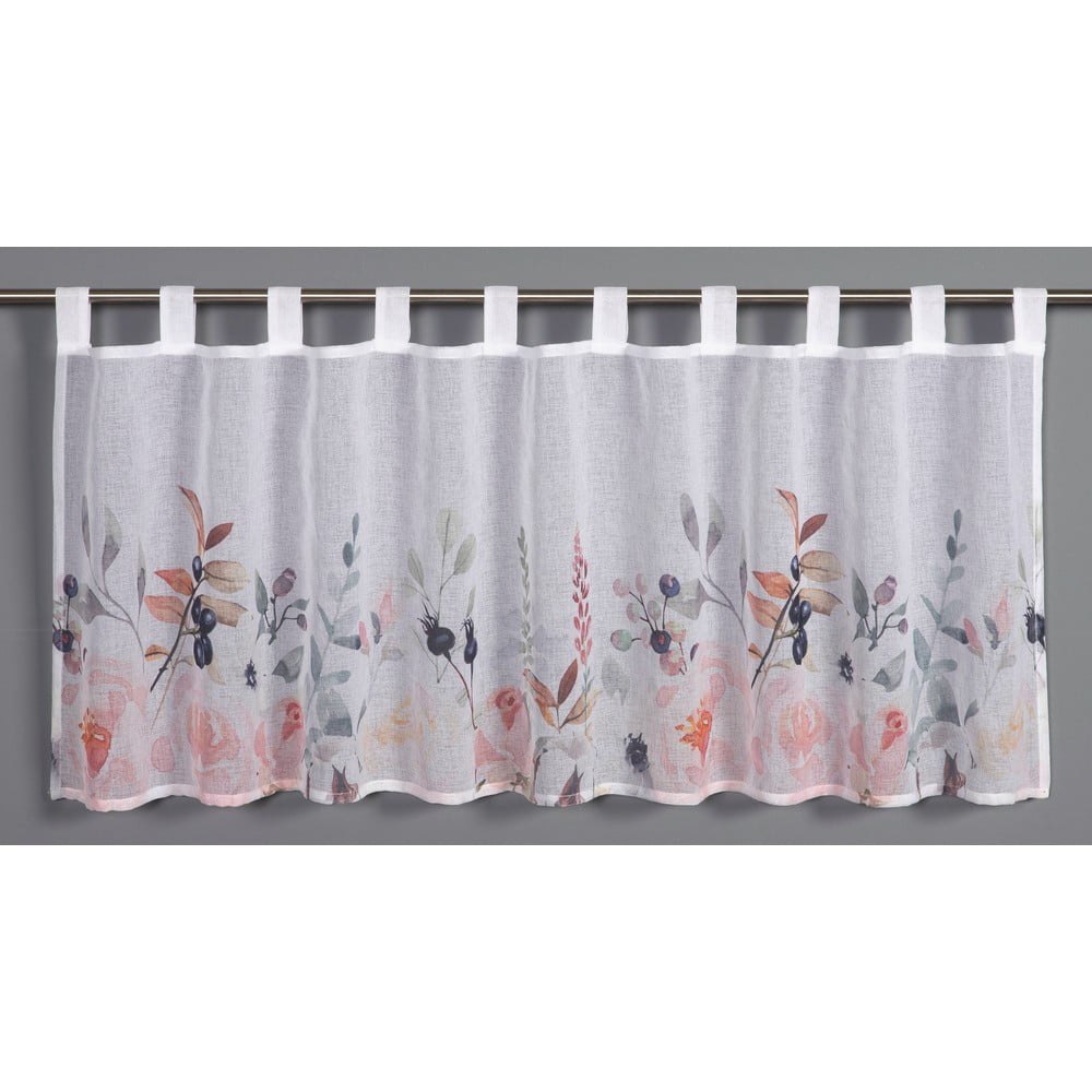 Fehér fényáteresztő függöny 135x245 cm Floral – Sehlbach