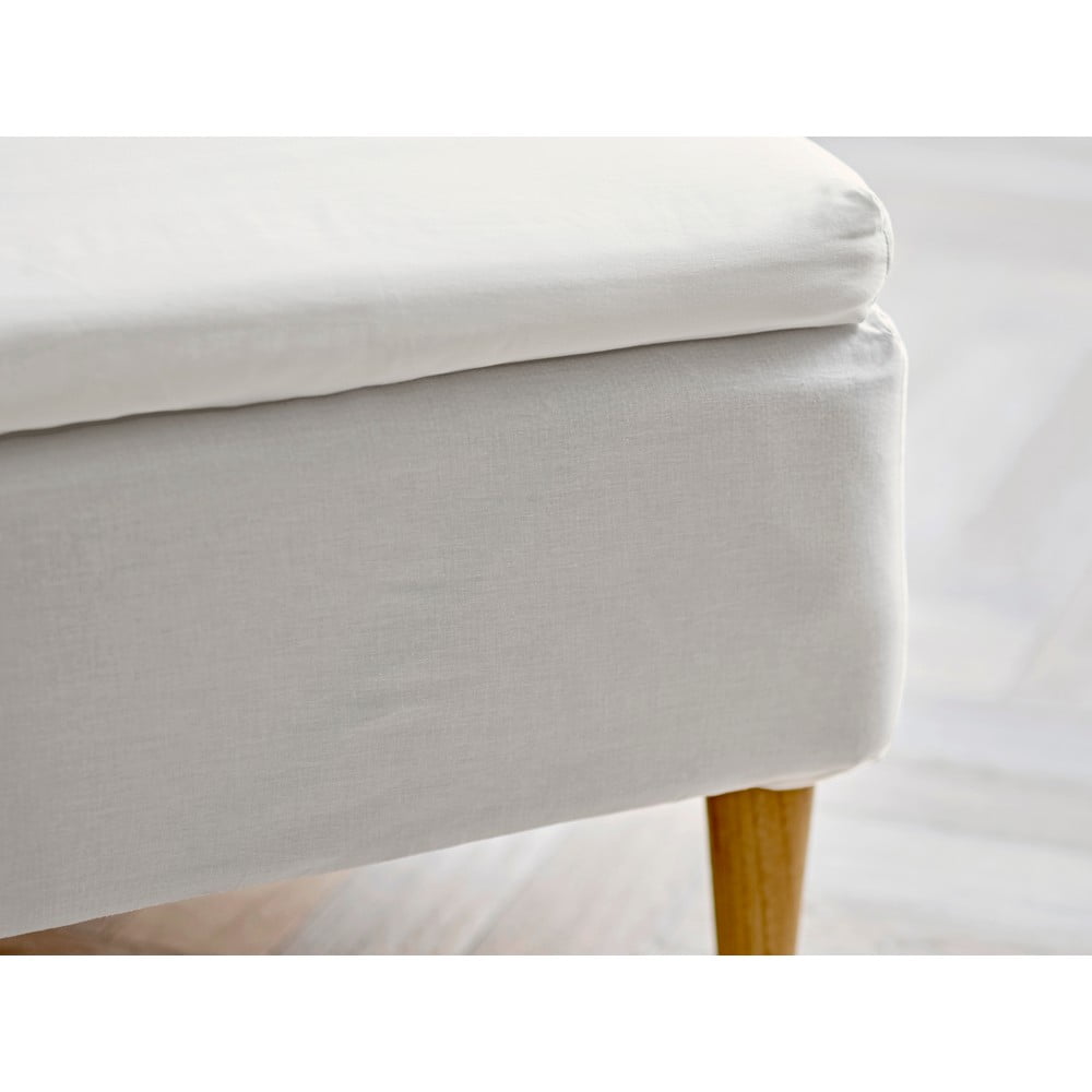 Fehér gumis pamut lepedő 90x200 cm Calm – Södahl