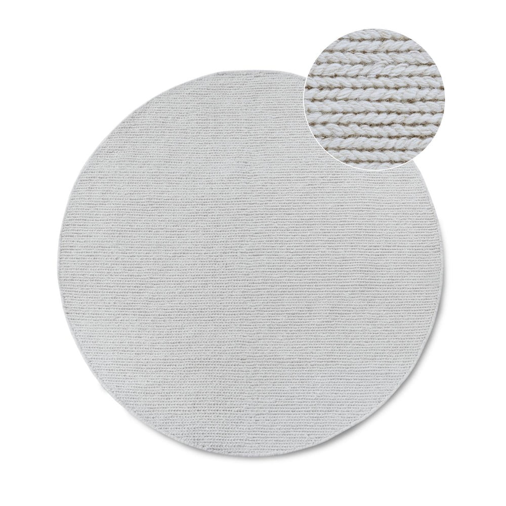 Fehér kézi szövésű gyapjú kerek szőnyeg ø 200 cm Francois – Villeroy&Boch