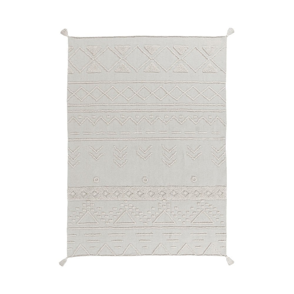 Fehér mosható kézi szövésű pamut szőnyeg 140x200 cm Tribu Natural – Lorena Canals