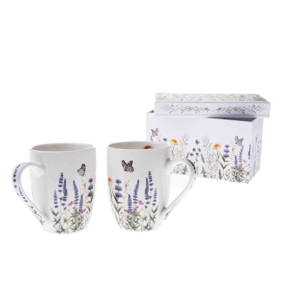 Fehér porcelán bögre szett 2 db-os 350 ml – Dakls