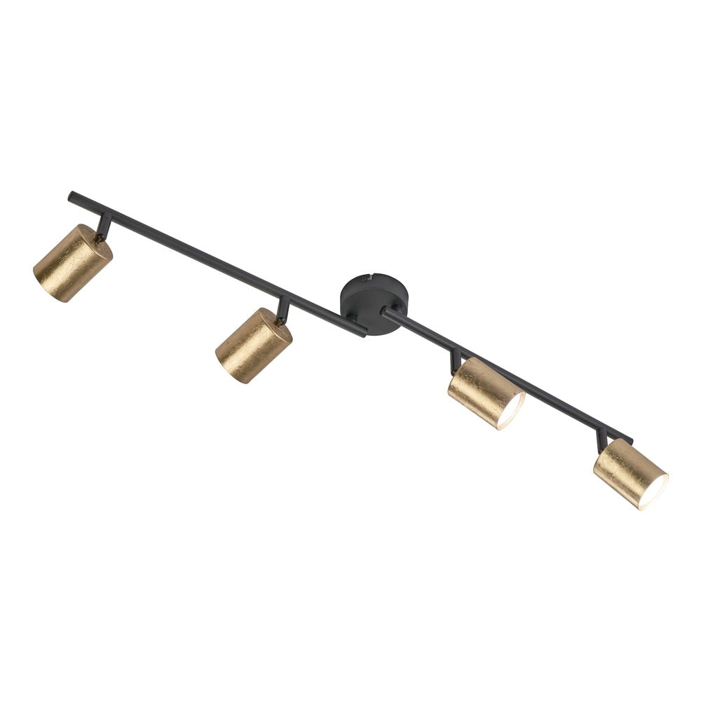 Fekete-aranyszínű mennyezeti lámpa fém búrával ø 8 cm Vano – Fischer & Honsel