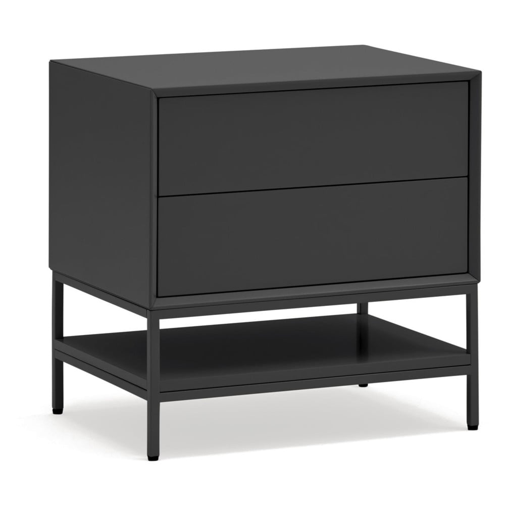 Fekete éjjeliszekrény Platt – Teulat
