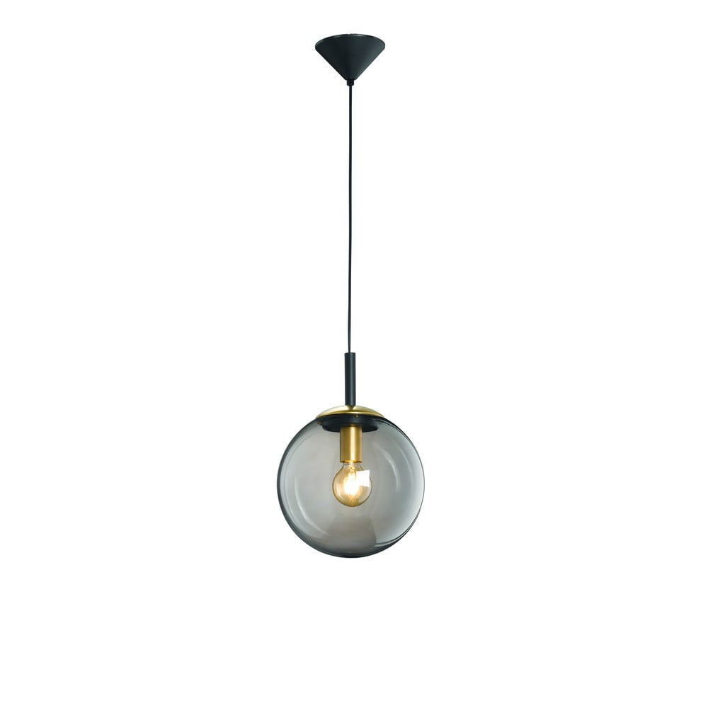 Fekete függőlámpa üveg búrával Dini – Fischer & Honsel