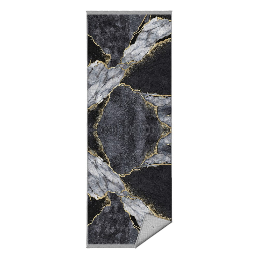 Fekete futószőnyeg 80x200 cm – Mila Home