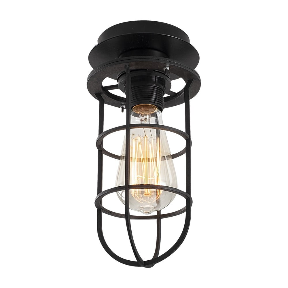 Fekete mennyezeti lámpa fém búrával ø 12 cm Kimil – Opviq lights