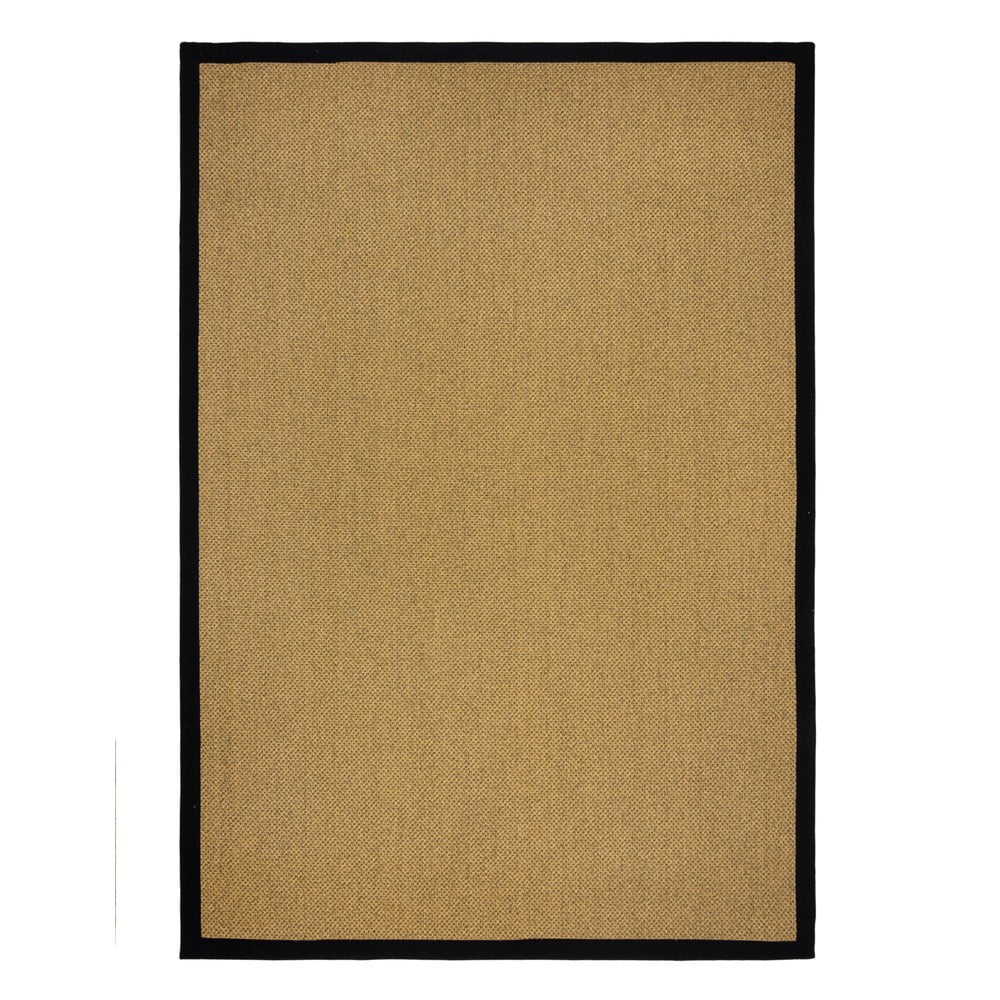 Fekete-világosbarna kültéri-beltéri szőnyeg 200x290 cm Sisal Look – Flair Rugs