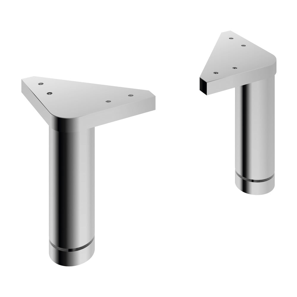 Fényes ezüstszínű bútorláb szett 2 db-os Quickset 318 – Pelipal