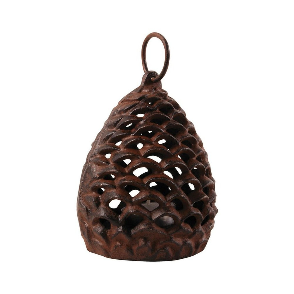 Fenyőtoboz öntöttvas lámpás