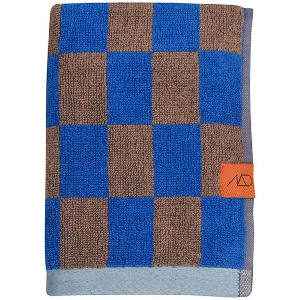 Kék-barna organikus pamut fürdőlepedő 70x133 cm Retro – Mette Ditmer Denmark