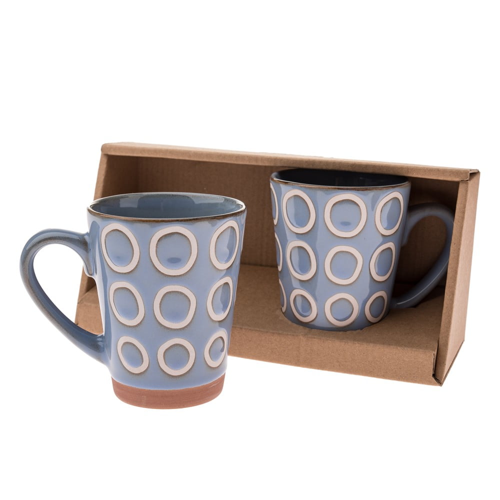 Kék kerámia bögre szett 2 db-os 380 ml – Dakls