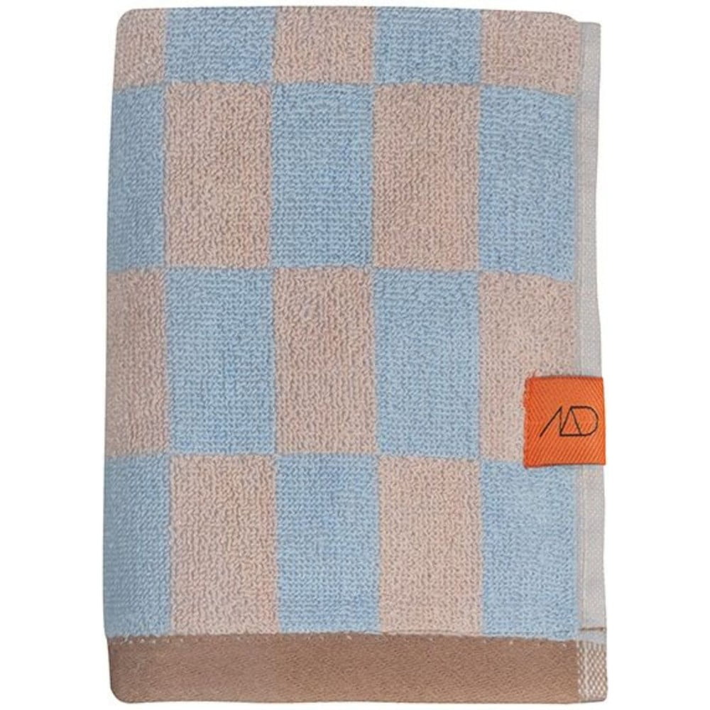 Kék-rózsaszín organikus pamut törölköző 50x90 cm Retro – Mette Ditmer Denmark
