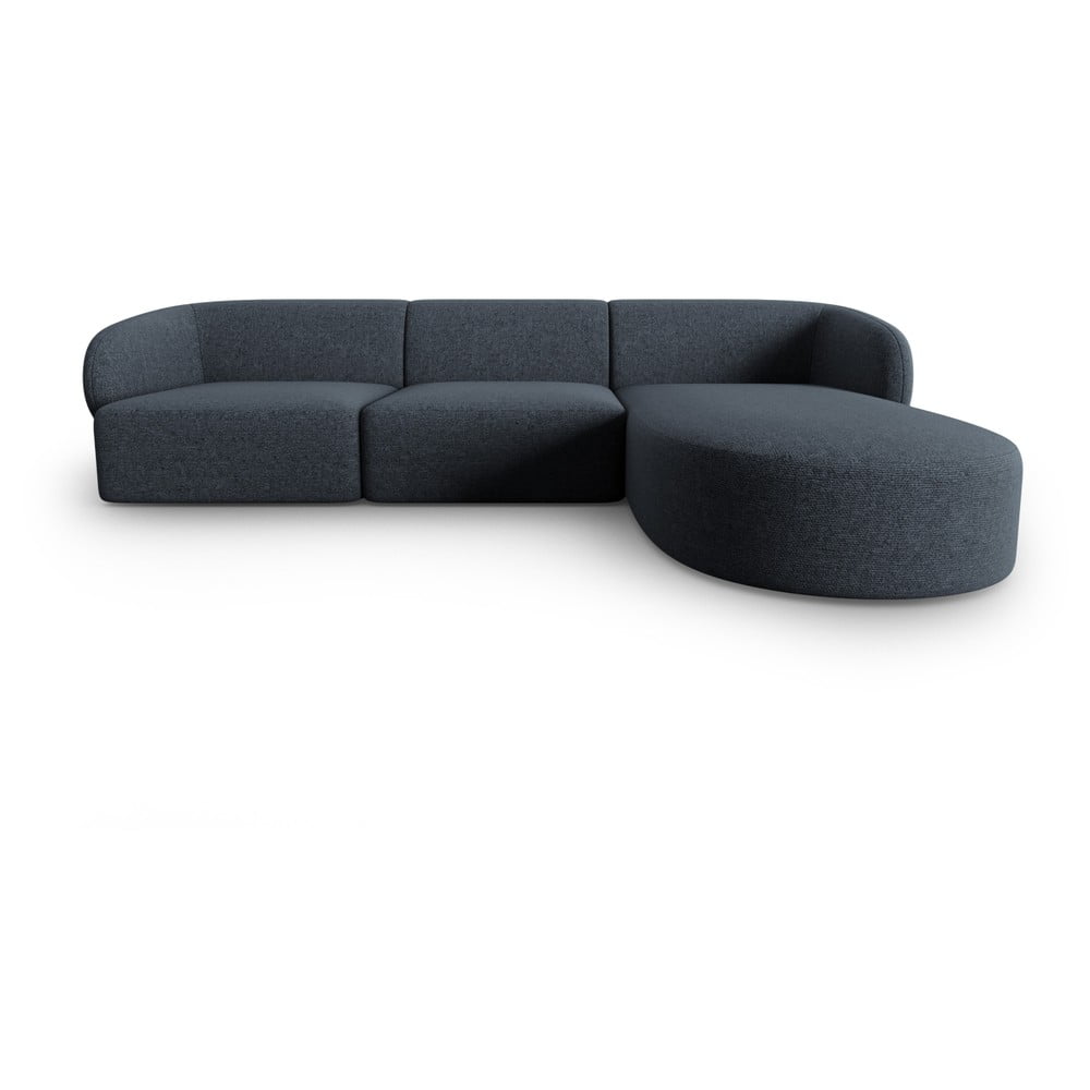 Kék zsenília sarokkanapé (jobb oldali-heverő résszel) Paolo – Milo Casa