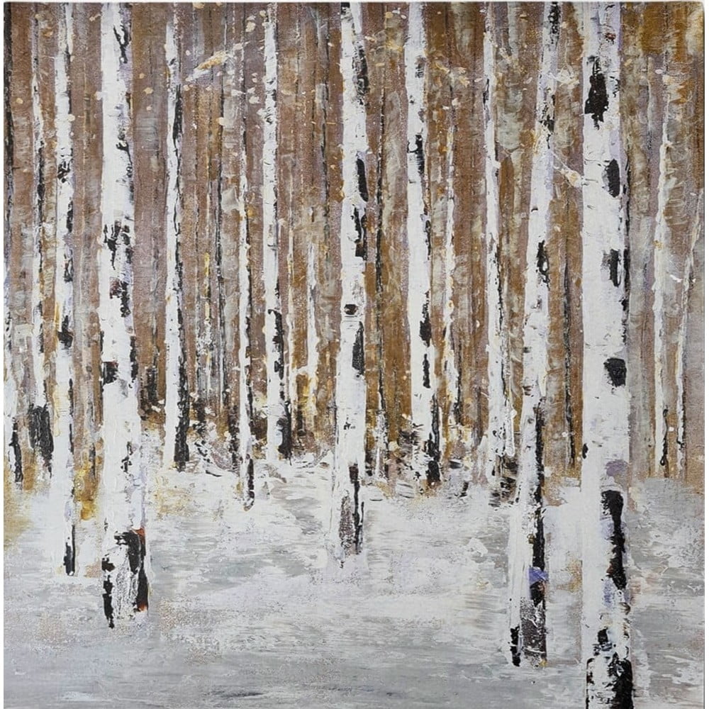 Kézzel festett kép 70x70 cm Birch Wood – Wallity