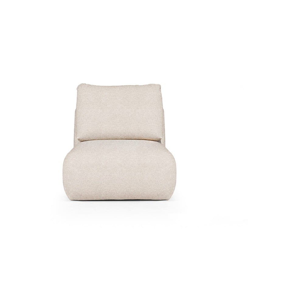 Krémszínű buklé fotel Mirel – Rodier