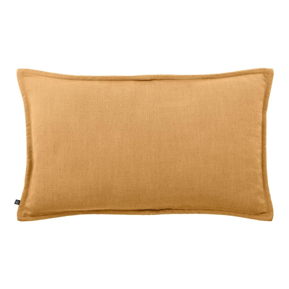 Lenkeverék párnahuzat 50x30 cm Blok – Kave Home