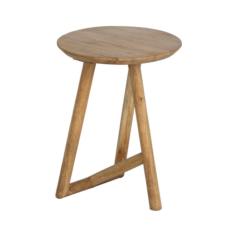 Mangófa kerek tárolóasztal ø 40 cm Mao – Ixia