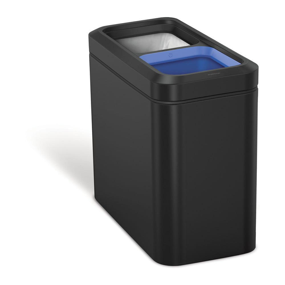 Matt fekete acél szelektív szemetes 20 l – simplehuman