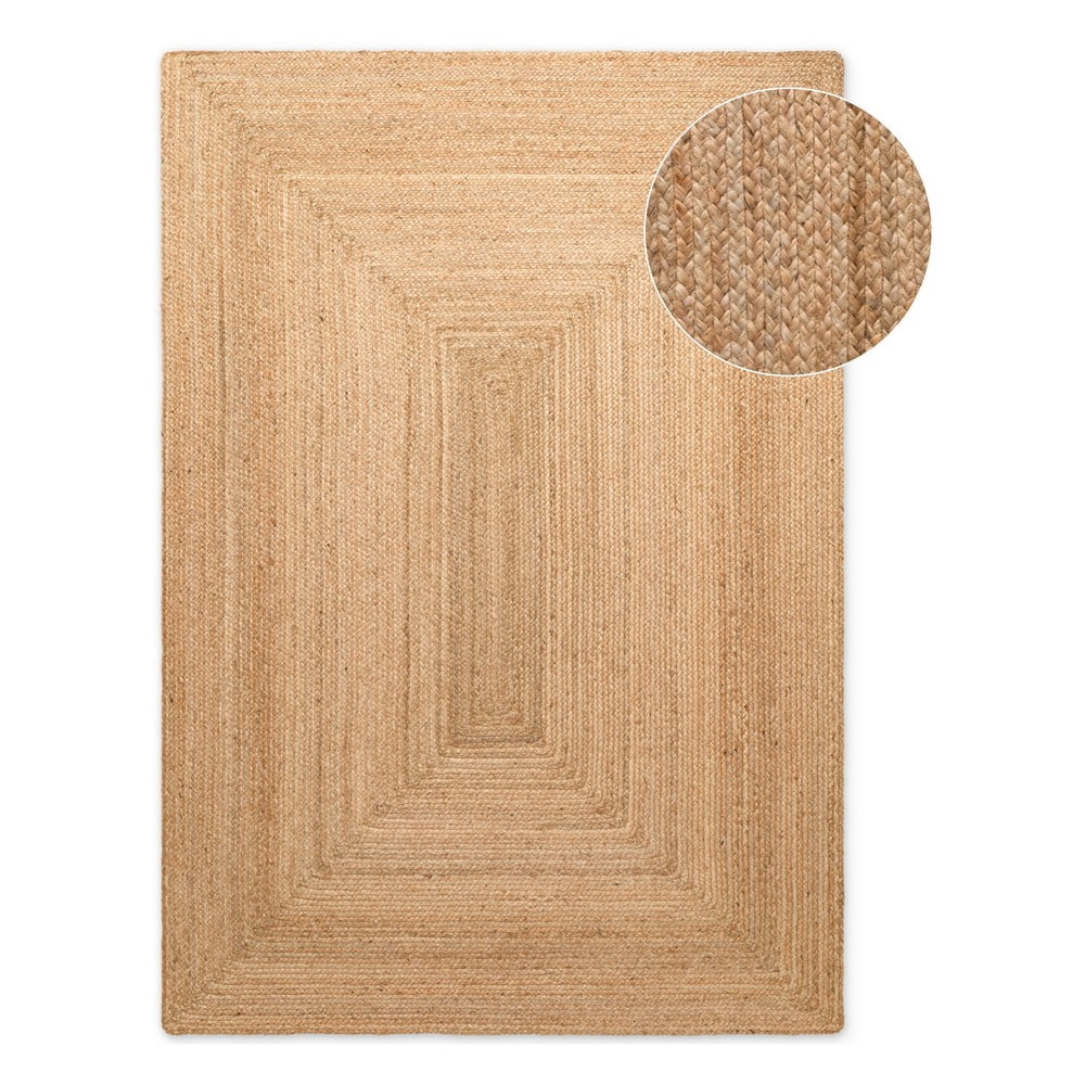 Natúr színű kétoldalas-kézi szövésű juta szőnyeg 80x150 cm Sharmila Natural Brown – Hanse Home