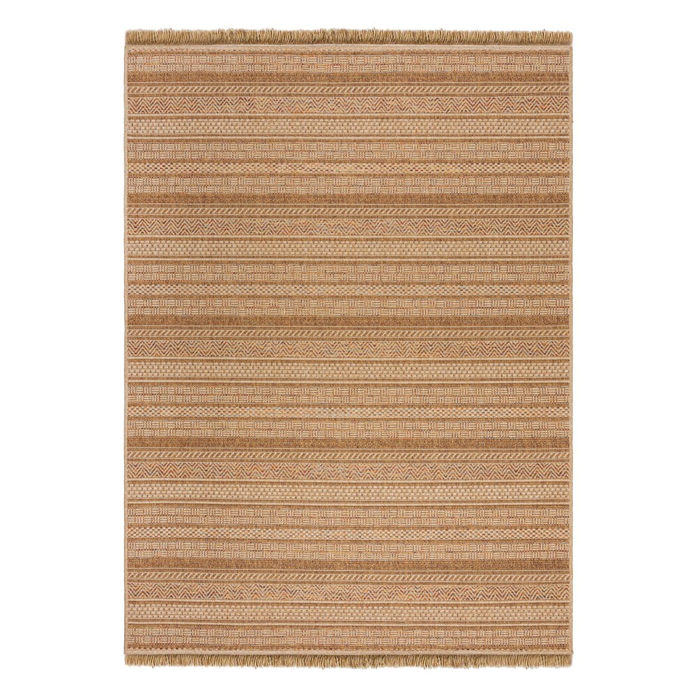 Natúr színű kültéri-beltéri szőnyeg 160x230 cm Farah Stripe – Flair Rugs