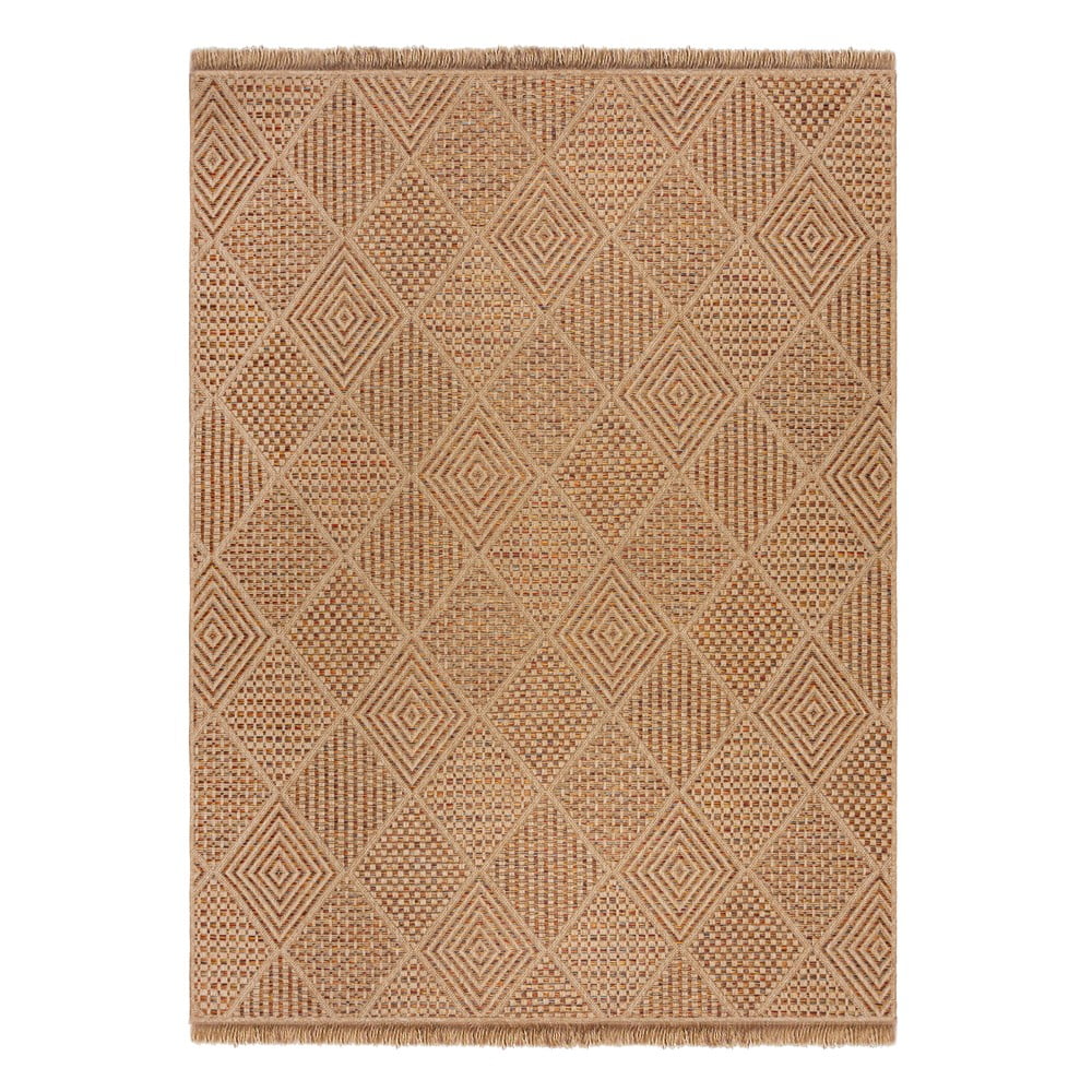 Natúr színű kültéri-beltéri szőnyeg 200x290 cm Nora Diamond – Flair Rugs