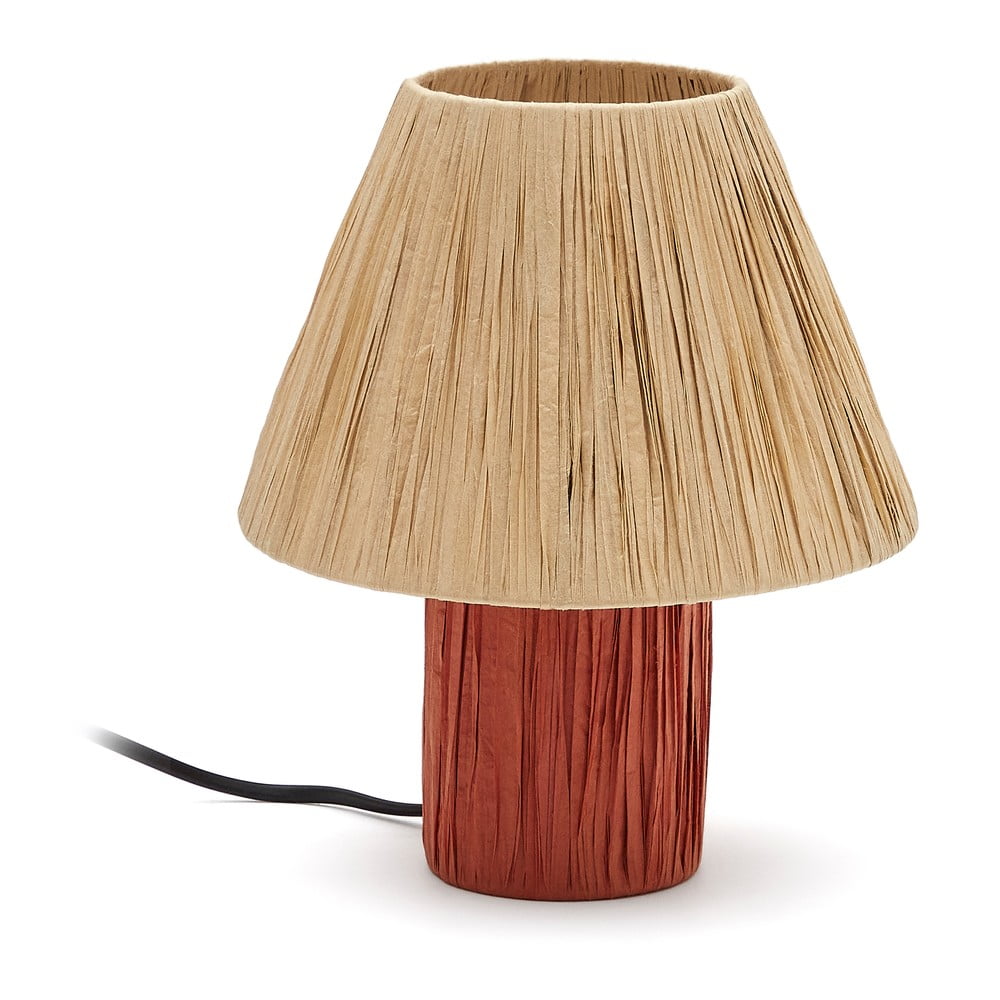 Natúr színű-terrakotta színű asztali lámpa (magasság 25 cm) Pulmi – Kave Home