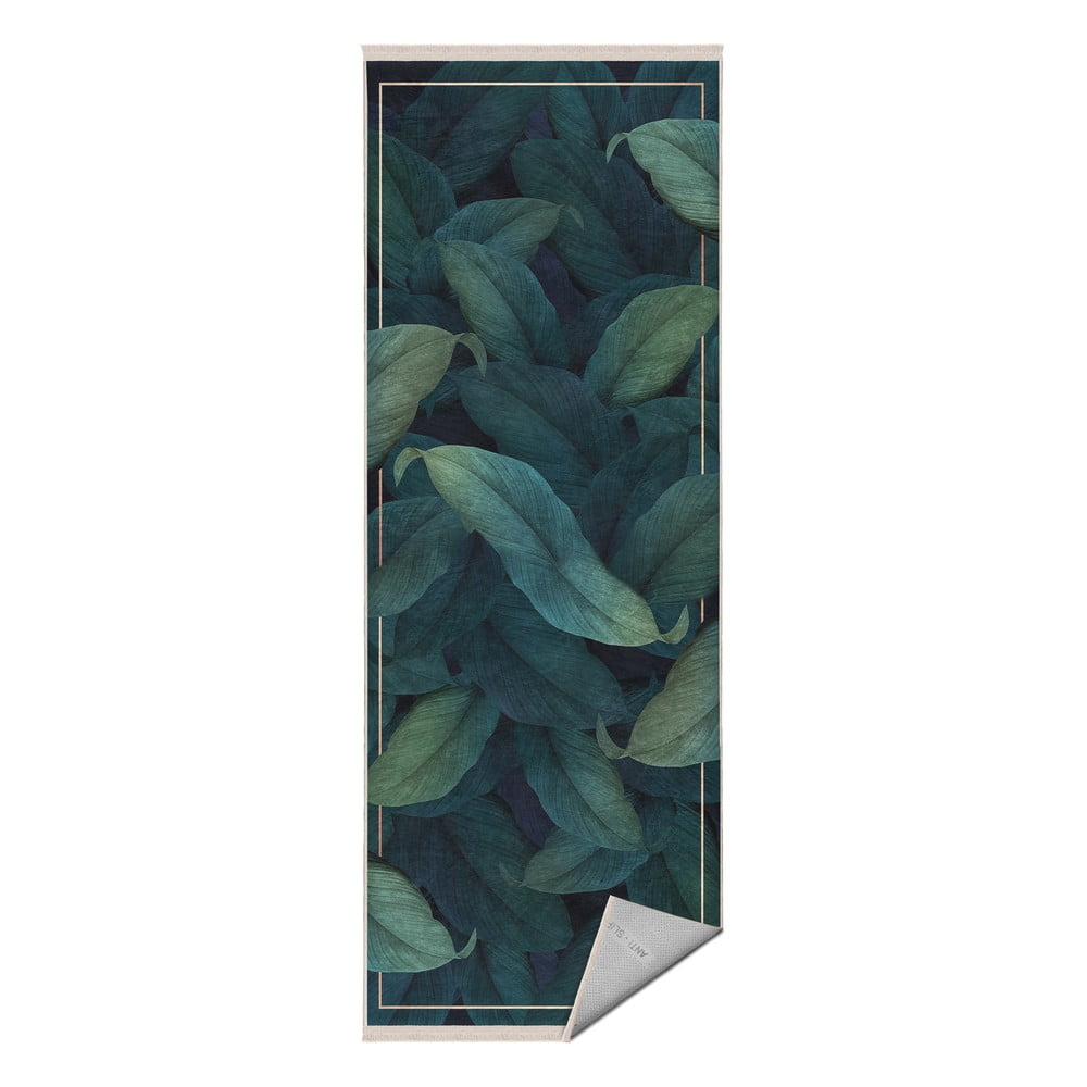Petróleumkék mosható futószőnyeg 80x200 cm Unique – Mila Home