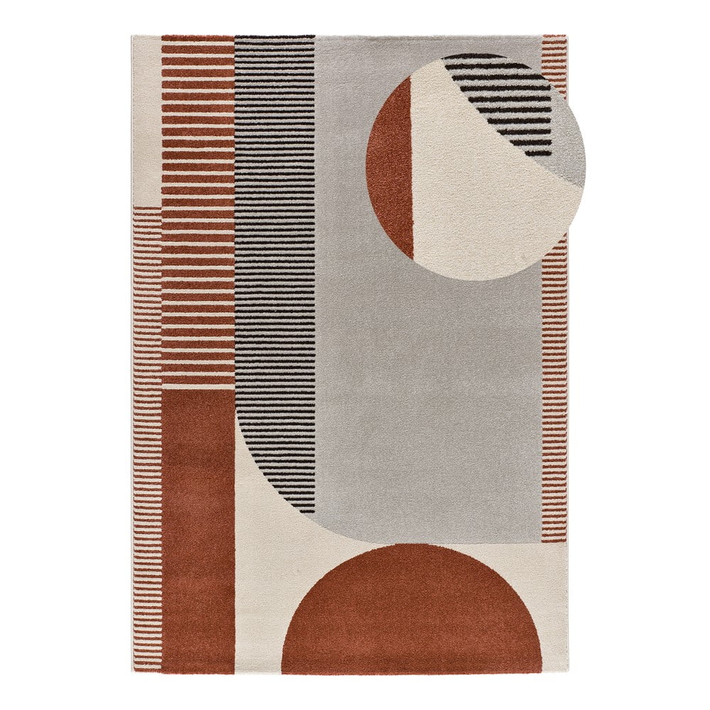 Piros-szürke szőnyeg 120x170 cm Gaia – Universal