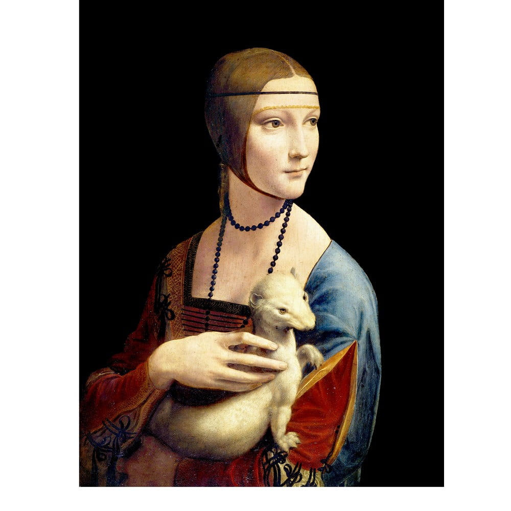 Reprodukciós kép 50x70 cm Lady with an Ermine