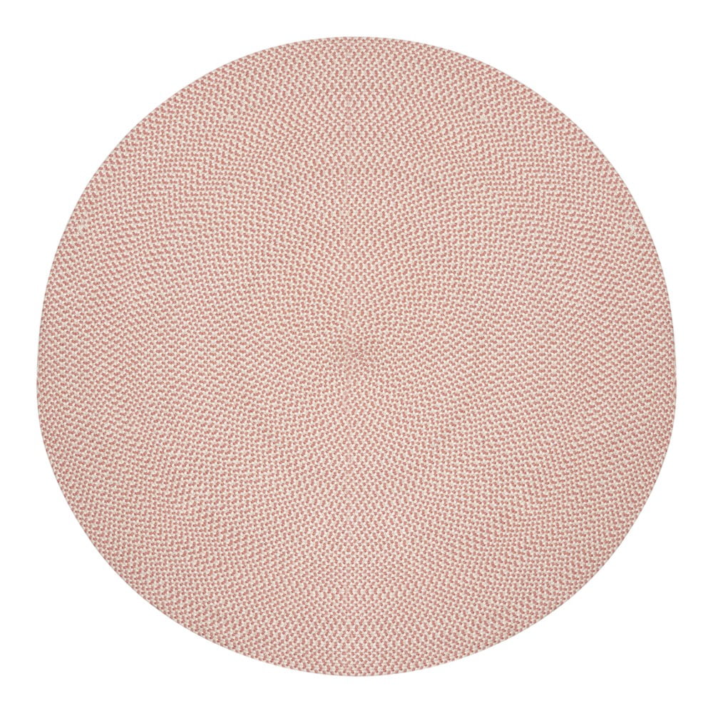 Rózsaszín kerek kültéri-beltéri szőnyeg újrahasznosított szálakból ø 150 cm Rodhe – Kave Home