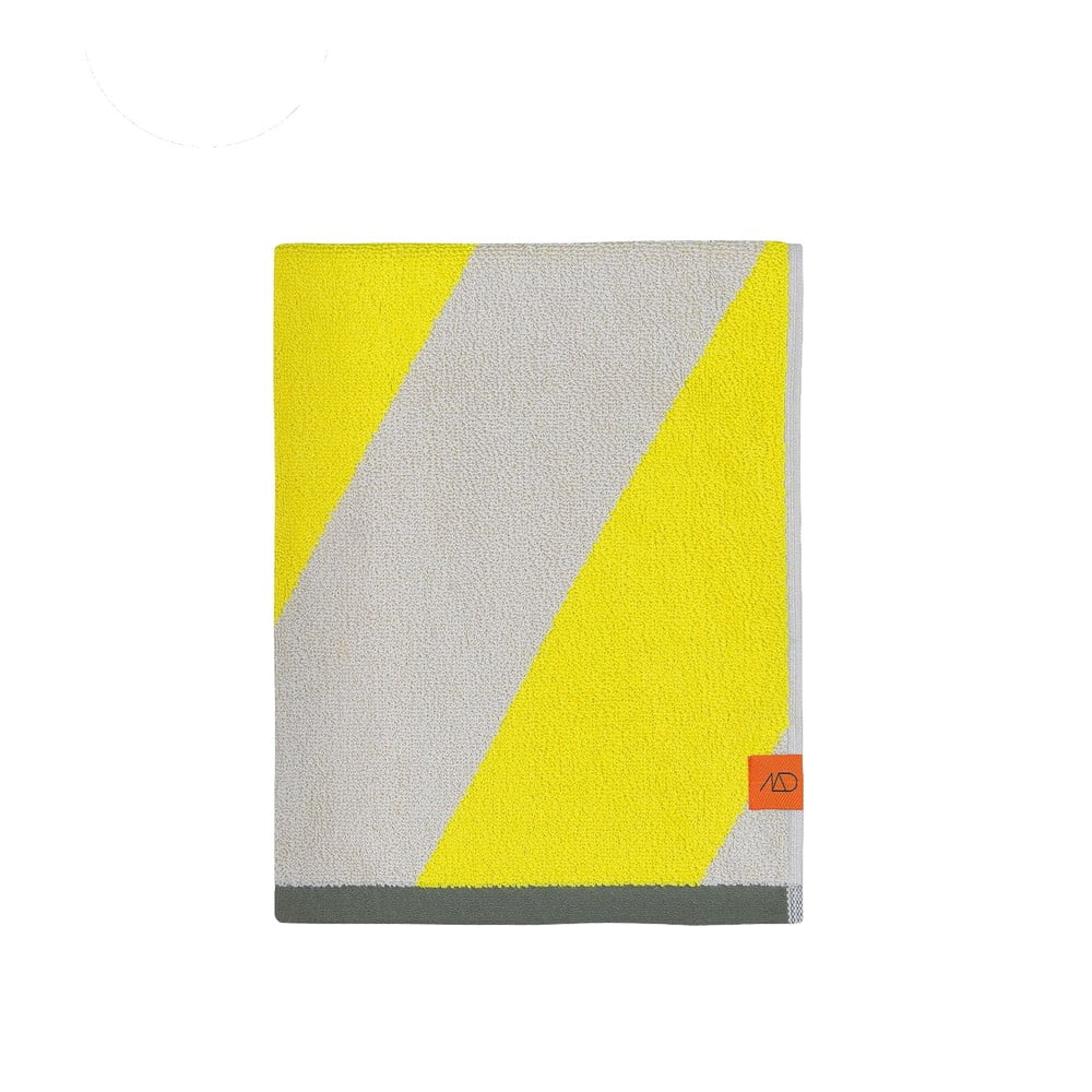 Sárga frottír bio pamut törölköző 50x90 cm Diagonal – Mette Ditmer Denmark