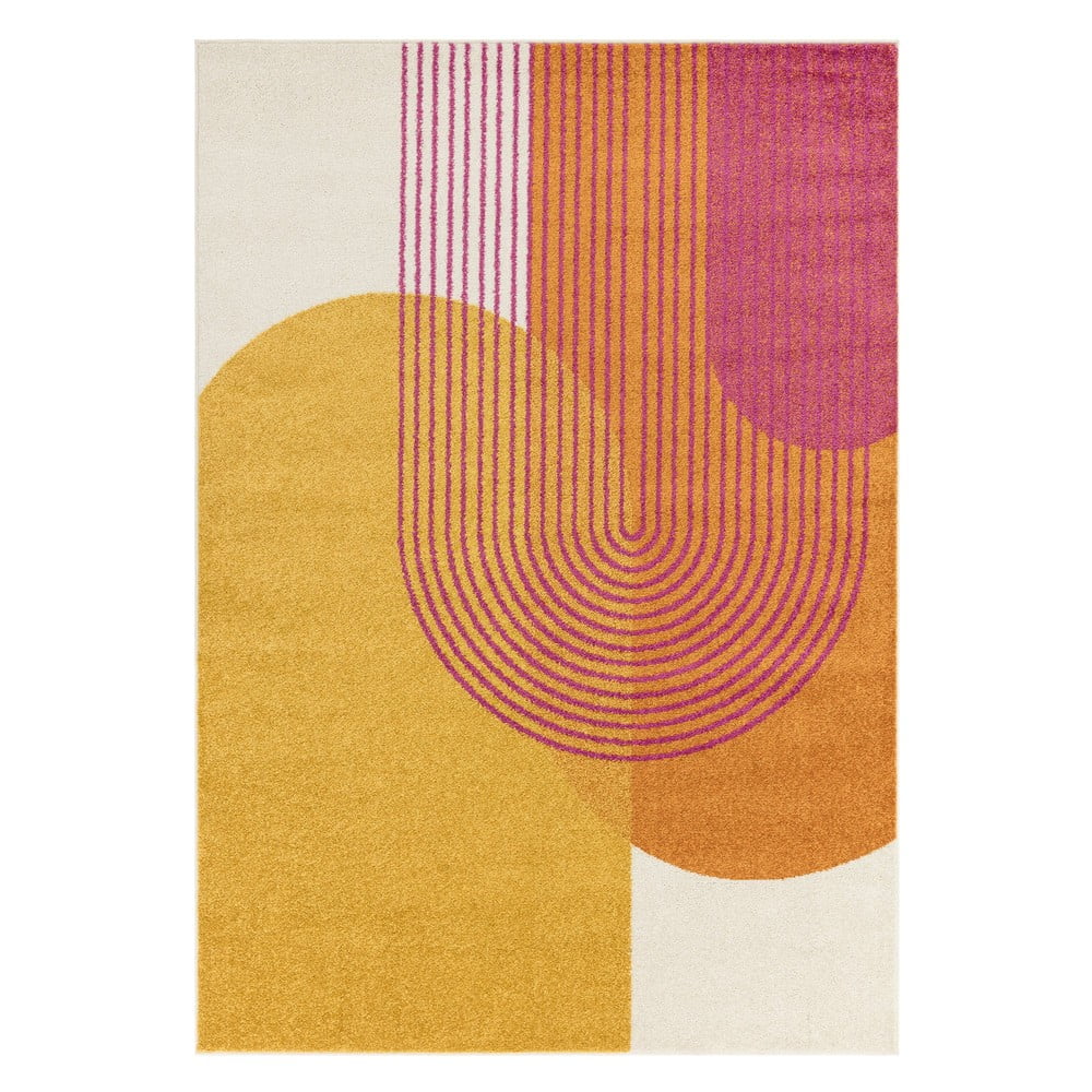 Sárga-narancssárga szőnyeg 80x150 cm Muse Orange Retro – Asiatic Carpets
