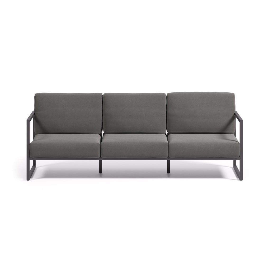 Sötétszürke alumínium kerti kanapé Comova – Kave Home