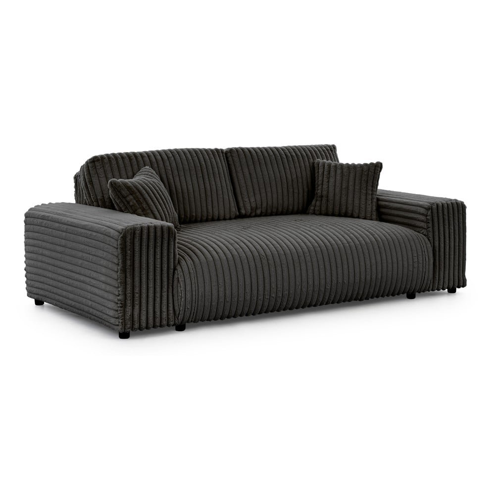 Sötétszürke kordbársony kanapé 213 cm Justin – Ropez