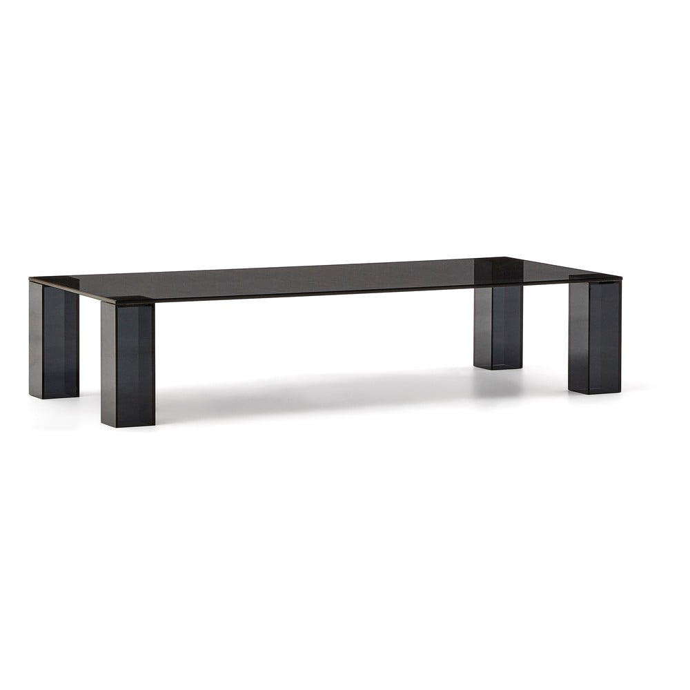 Sötétszürke üveg dohányzóasztal 60x140 cm Adularia – Kave Home