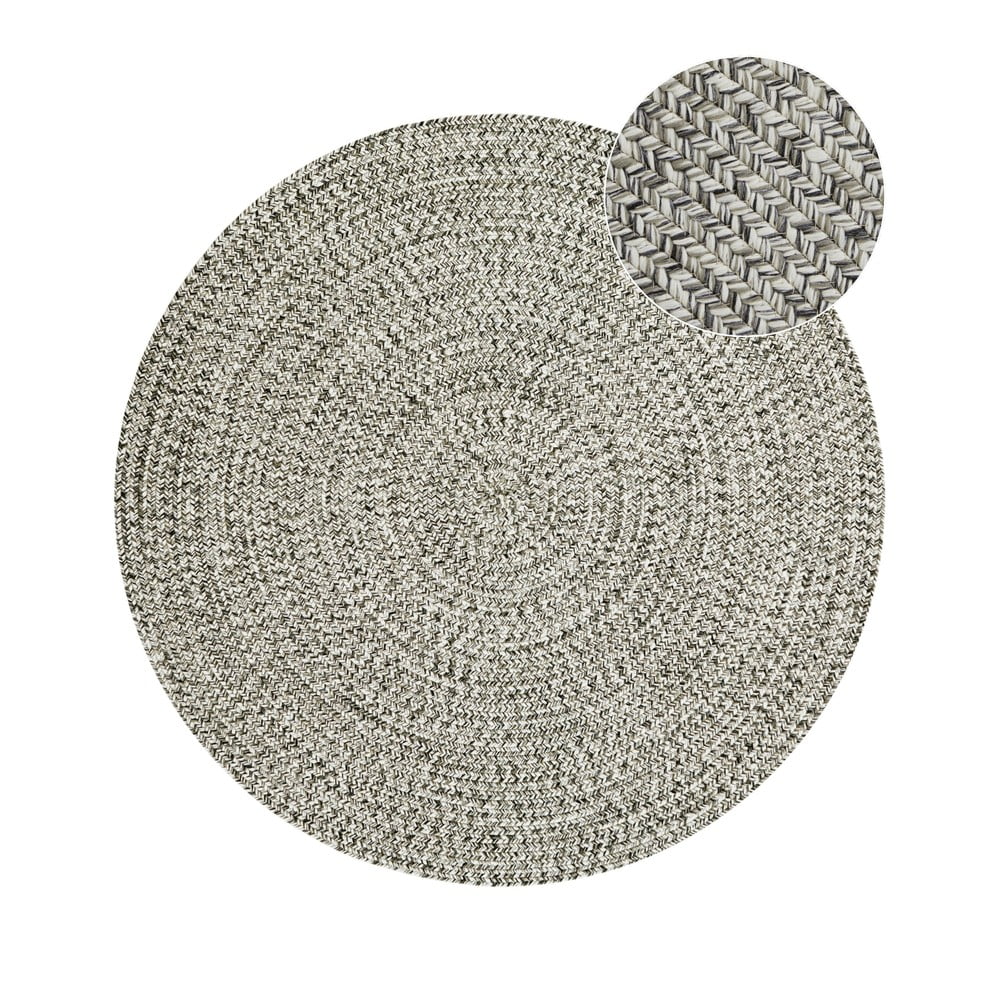 Szürke-bézs kerek kültéri szőnyeg ø 150 cm - NORTHRUGS
