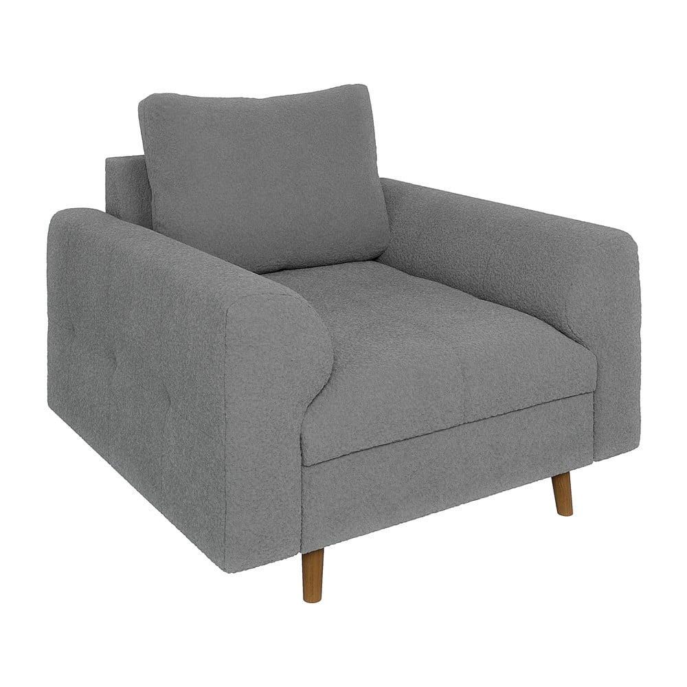 Szürke buklé fotel Ariella – Ropez